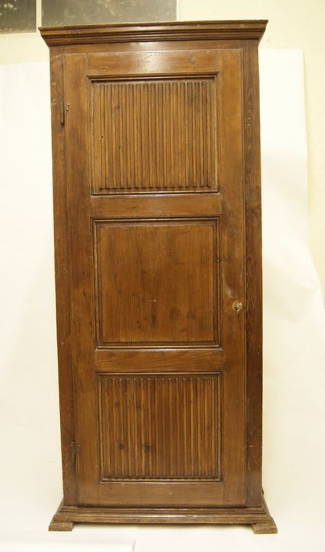 Armadio, Toscana sec. XIX, in legno ad uno sportello sformellato cm.88x40x199