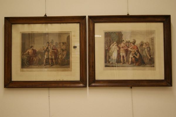 Dieci stampe sec. XVIII,  FIGURE, firmate Pinelli
