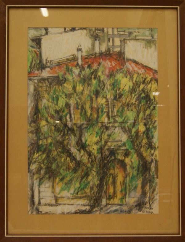Bruno Rosai ,  CASOLARE,  pastello cm 67x46