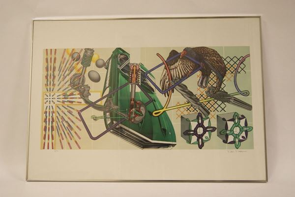 Litografia di Peter Philips, tiratura 14100, cm 100x70