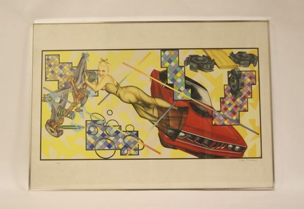 Litografia di Peter Philips, tiratura limitata 16100, cm 100x70