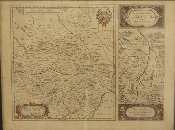 Stampa, sec. XIX, regione di limoges, cm  57x44