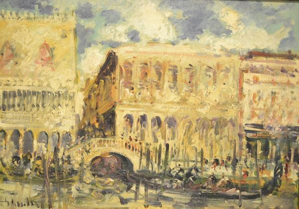 Emanuele Cappello VENEZIA olio su tela, cm 50x70