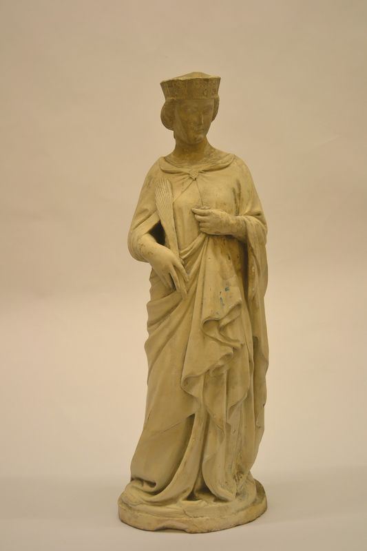 Scultura in gesso, sec. XIX, FIGURA, alt. cm 69, danni e difetti