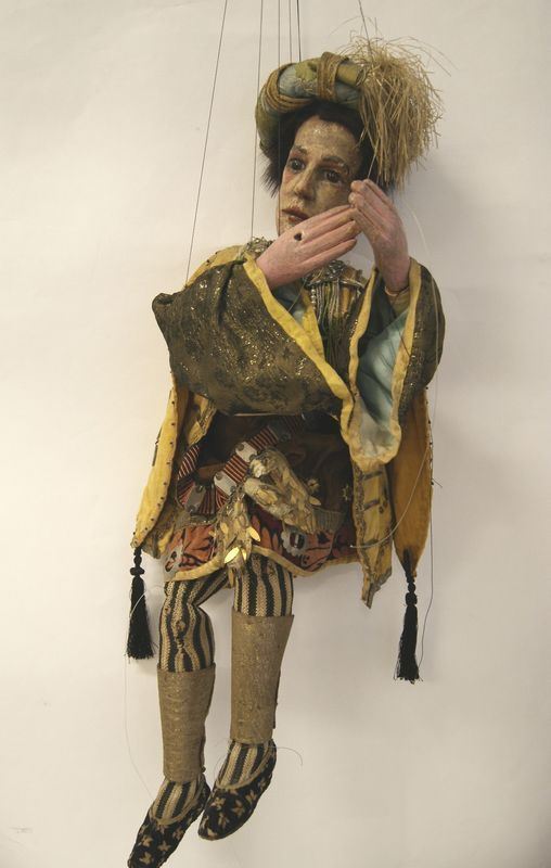 Marionetta, inizi sec. XX, in legno, cm 70, danni