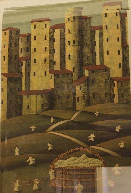 Norberto Proietti ( Spello 1927-2009 ) IL CESTO serigrafia su carta, cm 61x86