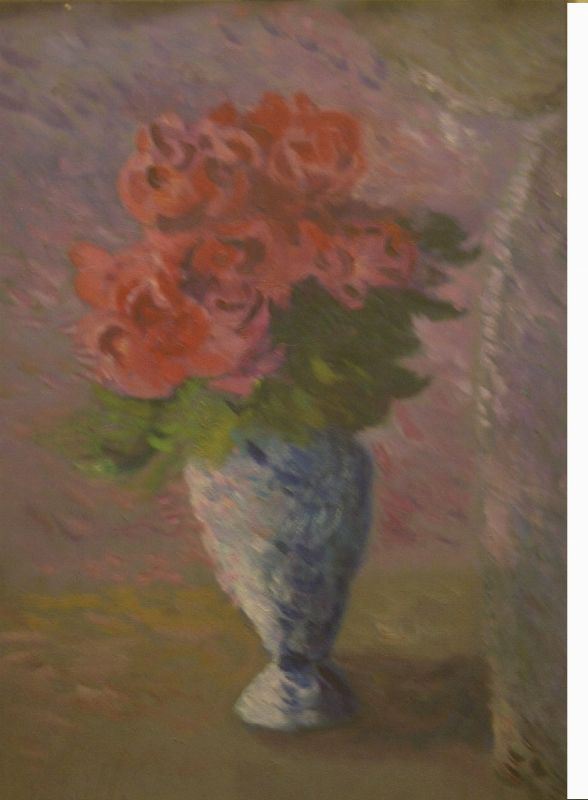 Bruno Loretti (Livorno, 1940) FIORI olio su faesite, cm 53x38