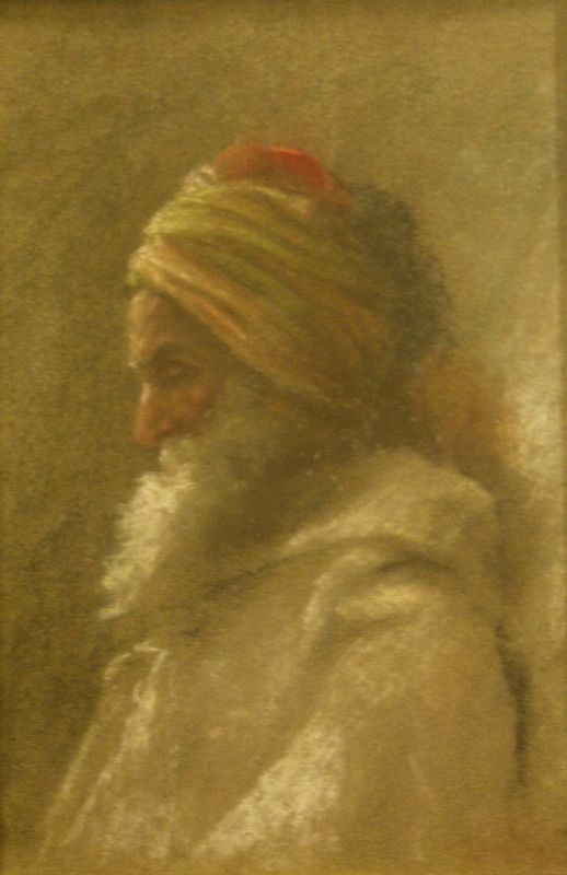 Scuola italiana, sec. XIX  ARABO  tempera su cartone, cm 34x22