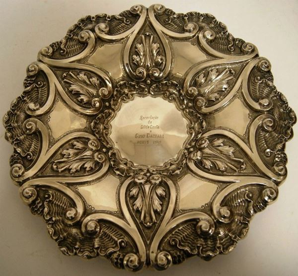 Vassoio in argento a due manici (Roma, XVIII-XIX Sec.) - Asta Argenti e  L'Arte della