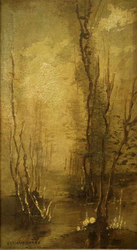 Enrique Serra (Barcellona 1859-Roma 1918)  NINFA olio su tela, cm 45x25