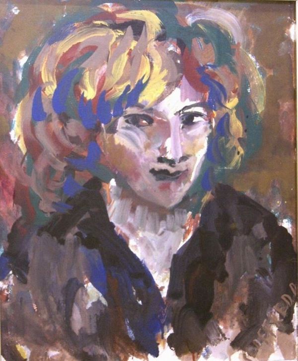 Silvio Loffredo (Parigi 1920)  FIGURA FEMMINILE  olio su cartone telato, cm 50x60