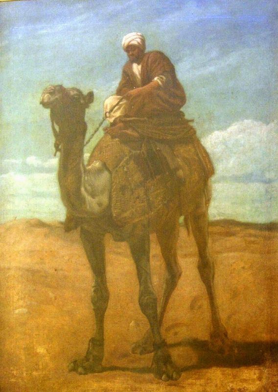 Scuola francese, sec. XIX  BEDUINO  olio su tela, cm 44x59  reca la targa 'EugÃ¨ne Framentin'