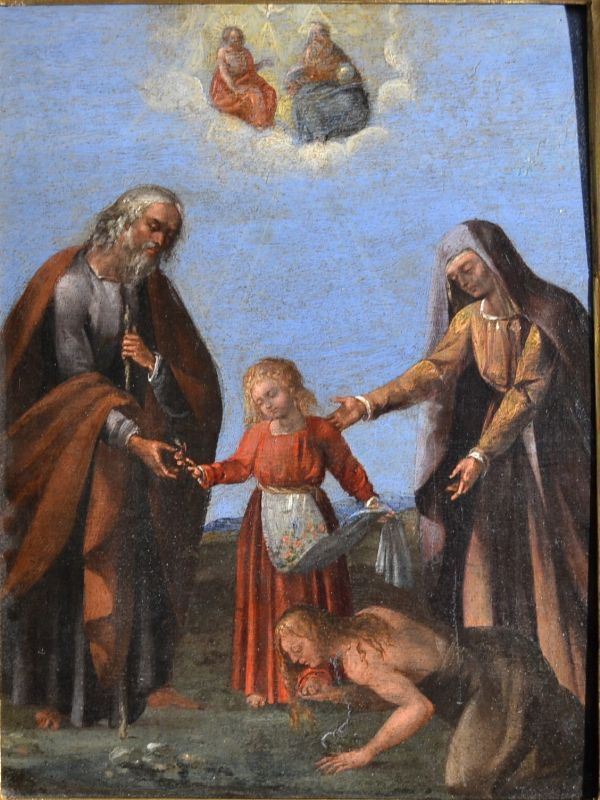 Scuola del sec. XVII MARIA BAMBINA cm 27.5x21