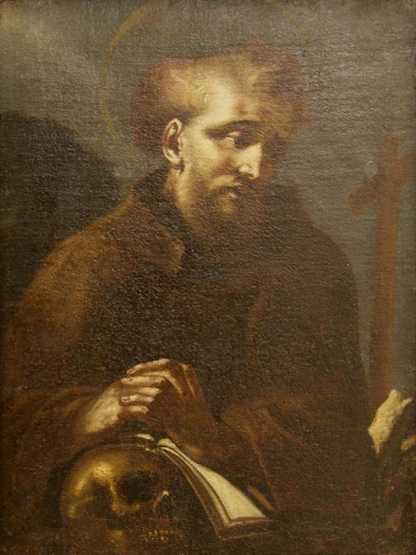 Scuola italiana, sec. XVIII  SANTO olio su tela, cm 59x44
