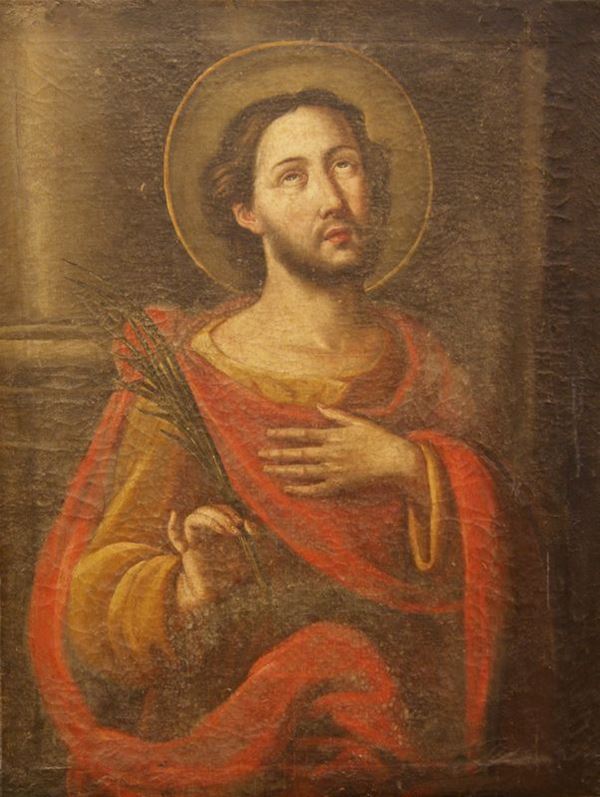 Scuola italiana, sec. XVIII  GESU'  olio su tela, cm 104x80