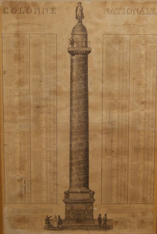 Stampa, Francia, sec. XIX  COLONNE NATIONALE  cm 85x55  difetti