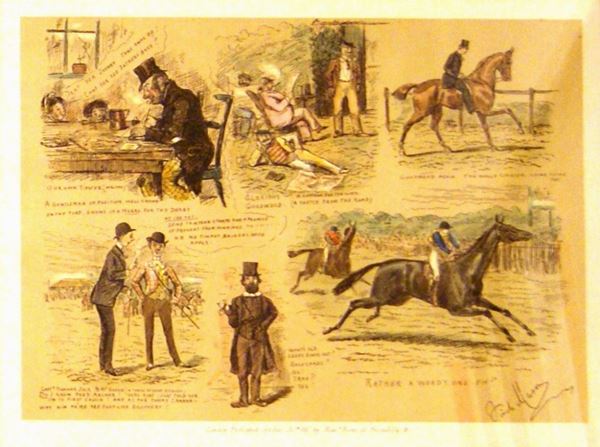 Dieci riproduzioni di stampe umoristiche inglesi, cm 38x32(10)