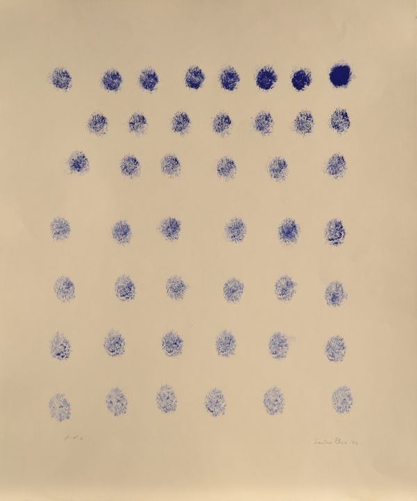 Sandro Chia (Firenze 1946)                                                               IMPRONTE  litografie, cm 57x48    firmato e datato                                                            (4)                                                                                                                                                      eseguito nel 1974  - Asta Antiquariato e Collezionismo - Poggio Bracciolini Casa d'Aste