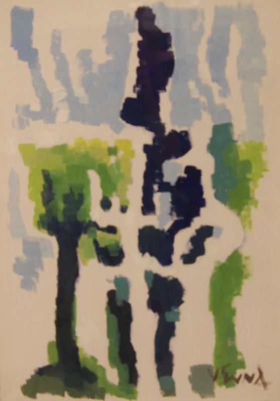 Lucio Venna (Venezia 1897-Firenze 1971)  ALBERI  olio su tela, cm 70x50