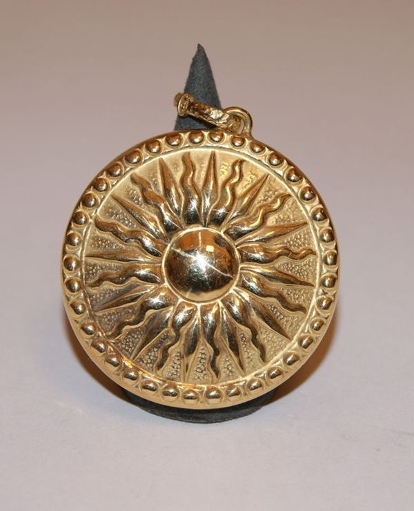 Pendente, SOLE, in oro giallo, marcato Torrini, gr. 14