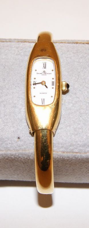 Orologio da polso per signora Baume e Mercier, con cassa e cinturino rigido a molla, gr. 20