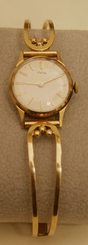 Orologio da polso per signora Vetta, in oro giallo, con cassa e cinturino, gr. 25