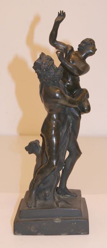 Scultura, sec. XIX, in bronzo, RATTO DI PROSERPINA, da Lorenzo Bernini, cm 33