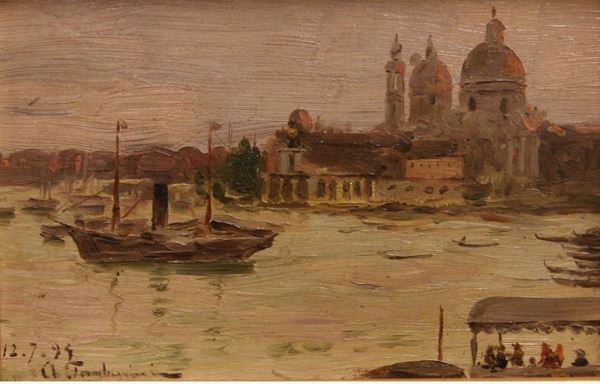 TAMBURINI VENEZIA  olio su tavola, cm 16x11