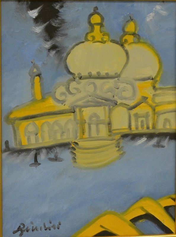 Remo Brindisi ( Roma 1918-Lido di Spina 1996 )  VENEZIA  olio su tela, cm 40x30