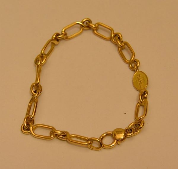 Braccialetto in oro giallo, BARGELLO, g 15,2, marcato Torrini
