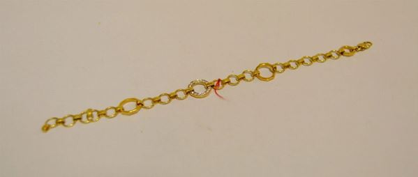 Bracciale in oro giallo e diamanti, MOON, g 9,5
