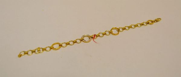 Bracciale in oro giallo e diamanti, MOON, g 9,5