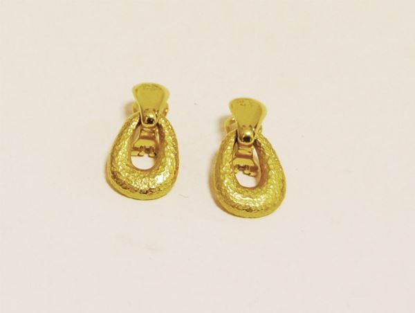 Paio di orecchini in oro giallo, VIKING, g 10