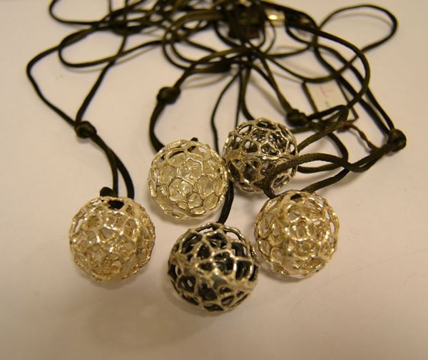 Cinque pendenti in argento 925, SCRIGNO(5)