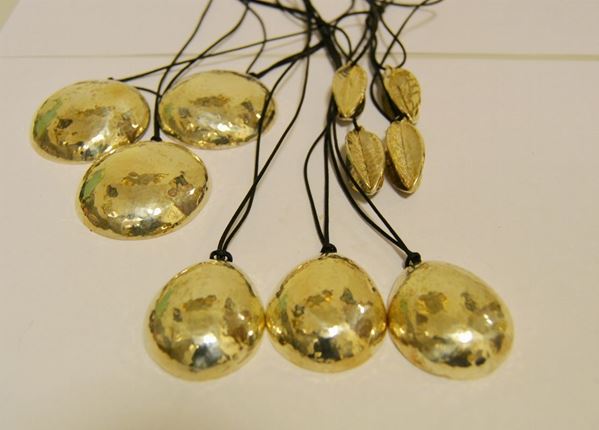 Tre pendenti in argento 925 a goccia, LACE, tre pendenti in argento 925 rotondi, LACE,  e quattro pendenti 925, FACE TWO FACE, marcati Torrini(10)