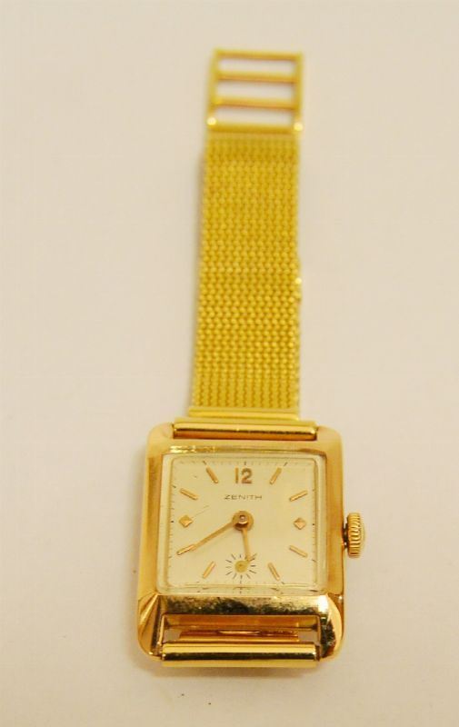 Orologio da polso per signore, ZENITH, con cassa e bracciale in oro giallo, g 40