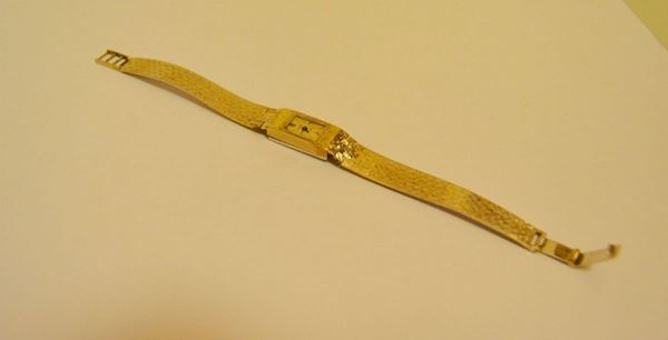Orologio da polso per signora, LIDHER, con cassa e bracciale in oro bianco, g 28