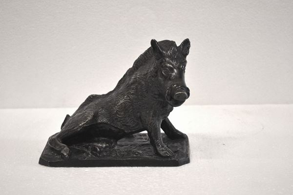 Cinghiale, in bronzo, riproduzione dal Porcellino di Pietro Tacca, cm 17x20