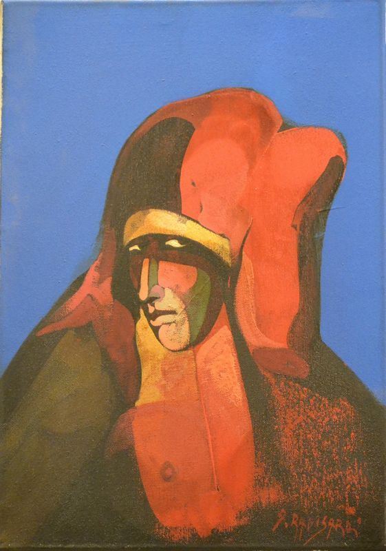 Alfio Rapisardi   (Firenze 1929)   FIGURA FEMMINILE   olio su tela, cm 50x35