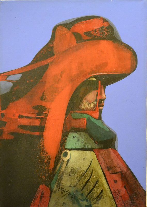 Alfio Rapisardi   (Firenze 1929)   FIGURA MASCHILE   olio su tela, cm 50x35  - Asta Gioielli, Argenti, Orologi, Antiquariato e Collezionismo - Poggio Bracciolini Casa d'Aste
