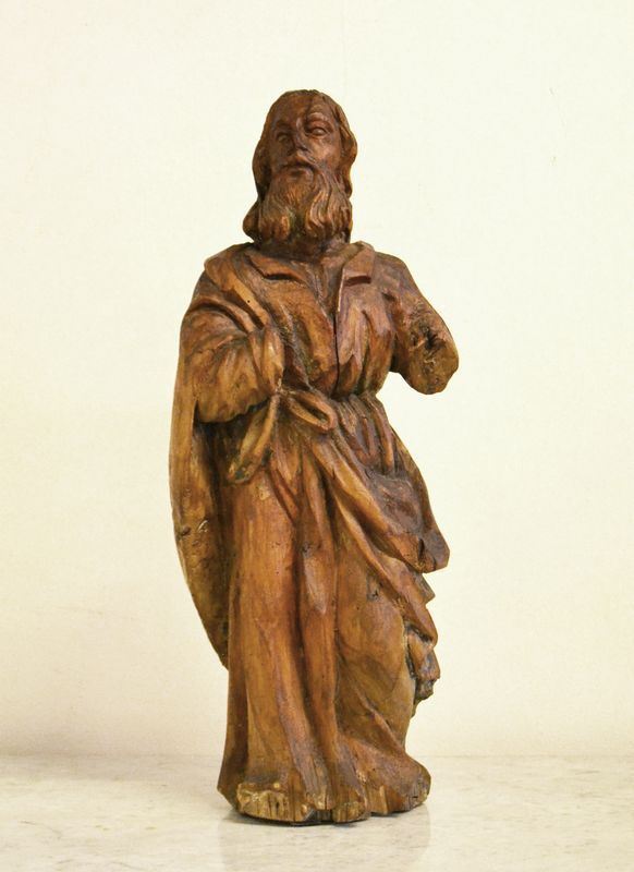 Scuola meridionale, sec. VII   SANTO   scultura in legno, cm 75, mancanze
