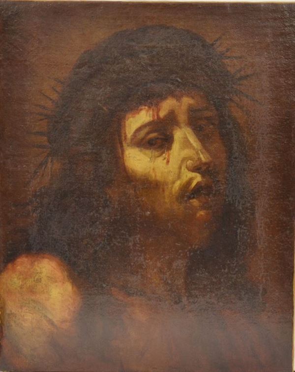Scuola fiorentina, secc. XVII-XVIII,   ECCE HOMO  olio su tela, cm 50x40 circa, senza cornice