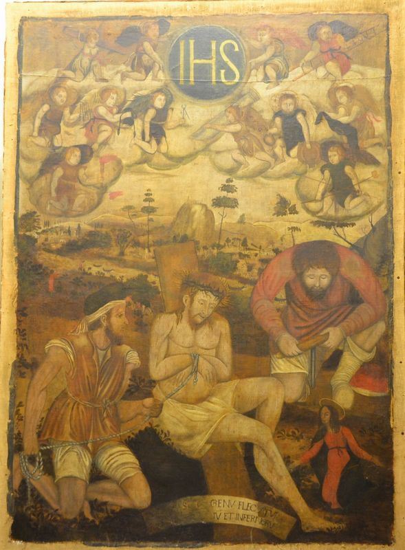 Scuola Italia settentrionale, secc. XVI-XVII   CRISTO SUL CALVARIO   olio su tela, cm 184x132, senza cornice