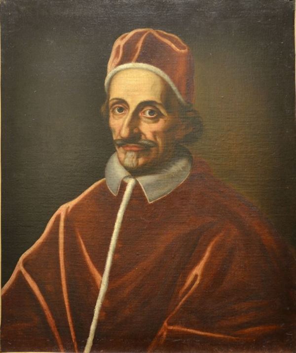Scuola Italia centrale secc. XVII-XVII,   RITRATTO DI CARDINALE   olio su tela, cm 73x61, senza cornice