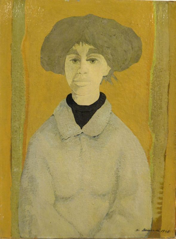 Marcello Boccacci (1914-1996)  FIGURA,   olio su cartone, cm 25x35