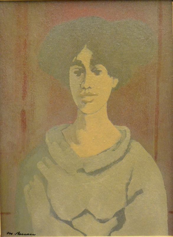Marcello Boccacci (1914-1996)   FIGURA FEMMINILE,   olio su cartone, cm 30x40