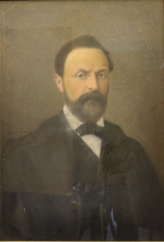 Scuola del sec. XIX   RITRATTO DI GENTILUOMO   pastello su cartoncino, cm 77x54