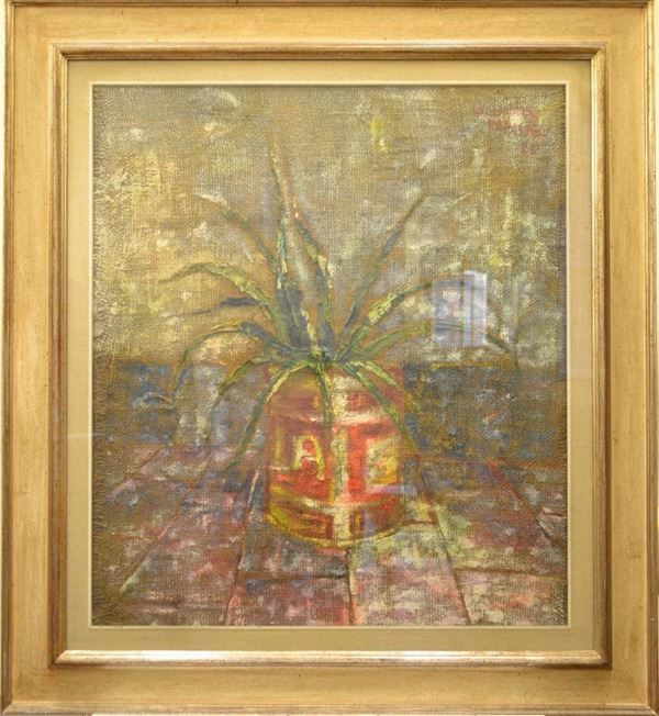 Papasogli   NATURA MORTA   olio su tela, cm 80x70  - Asta Arredi, oggetti d'arte, dipinti - Poggio Bracciolini Casa d'Aste