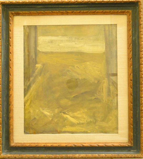 Scuola del sec, XX   NATURA MORTA   olio su tela, cm 35x30