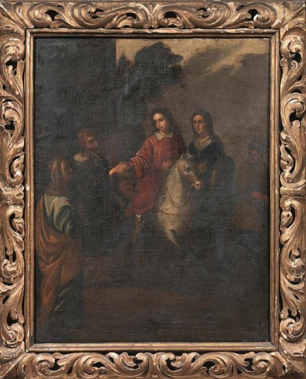 Scuola Italia centrale, sec. XVIII   RITORNO DEL FIGLIOL PRODIGO   olio su tela, cm 82,5x64